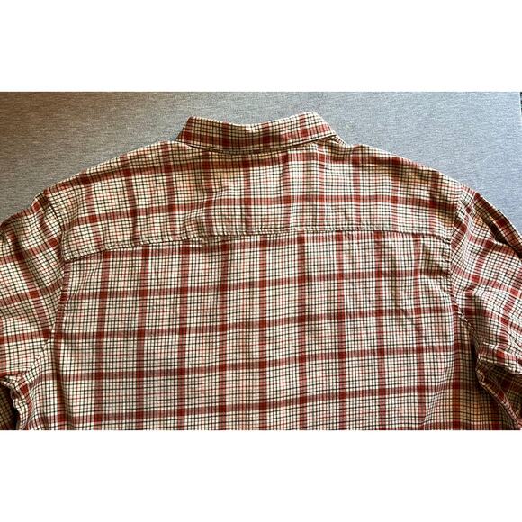Columbia Sportswear Light Red TanPlaid Flannel Button Up Long Sleeve Shirt SzXXL - Picture 5 of 9